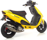 Complete Catalytic Exhaust System With Sound Certification Hand Made Tt Aluminum - Leovince Compatible With Malaguti F12 Phantom Kat Air - Liquid (1999)