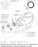 Impianto Di Scarico Completo Catalizzato E Con Omologazione Suono Hand Made Tt Alluminio - Leovince Compatibile Con Mbk Buxi M (1994-1997)