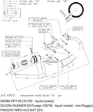 Impianto Di Scarico Completo Catalizzato E Con Omologazione Suono Hand Made Tt Alluminio - Leovince Compatibile Con Piaggio Nrg Mc3 (2001)