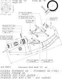 Impianto Di Scarico Completo Catalizzato E Con Omologazione Suono Hand Made Tt Alluminio - Leovince Compatibile Con Piaggio Typhoon 50 2T (2009-2011)