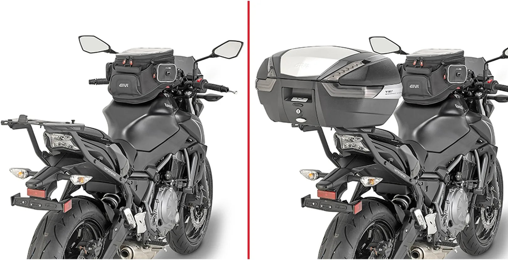Bauletto Monokey Trekker Alaska Alluminio Nero 44 Lt Trekker Alaska Alluminio - Givi Compatibile Con Kawasaki Z 650 (2017-2019)