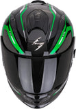 Casco Integrale Per Moto Scorpion Exo Exo-491 Polycarbonate Nero Verde Bianco Kripta Taglia Xxl