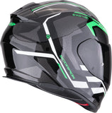 Casco Integrale Per Moto Scorpion Exo Exo-491 Polycarbonate Nero Verde Bianco Kripta Taglia Xxl