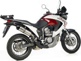Terminale Di Scarico Con Omologazione Suono Lv One Evo Acciaio Fondello Carbonio - Leovince Compatibile Con Honda Xl 700 V Transalp (2008-2013)