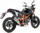 Terminale Di Scarico Con Omologazione Suono Lv One Evo Acciaio Fondello Carbonio - Leovince Compatibile Con Ktm 690 Duke - R (2012-2015)