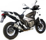 Terminale Di Scarico Senza Omologazione Suono Lv One Evo Acciaio Fondello Carbonio - Leovince Compatibile Con Honda Vfr 1200 X Crosstourer (2012-2015)