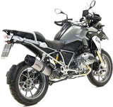 Terminale Di Scarico Con Omologazione Suono Lv One Evo Acciaio Fondello Carbonio - Leovince Compatibile Con Bmw R 1200 Gs Adventure (2013-2016)
