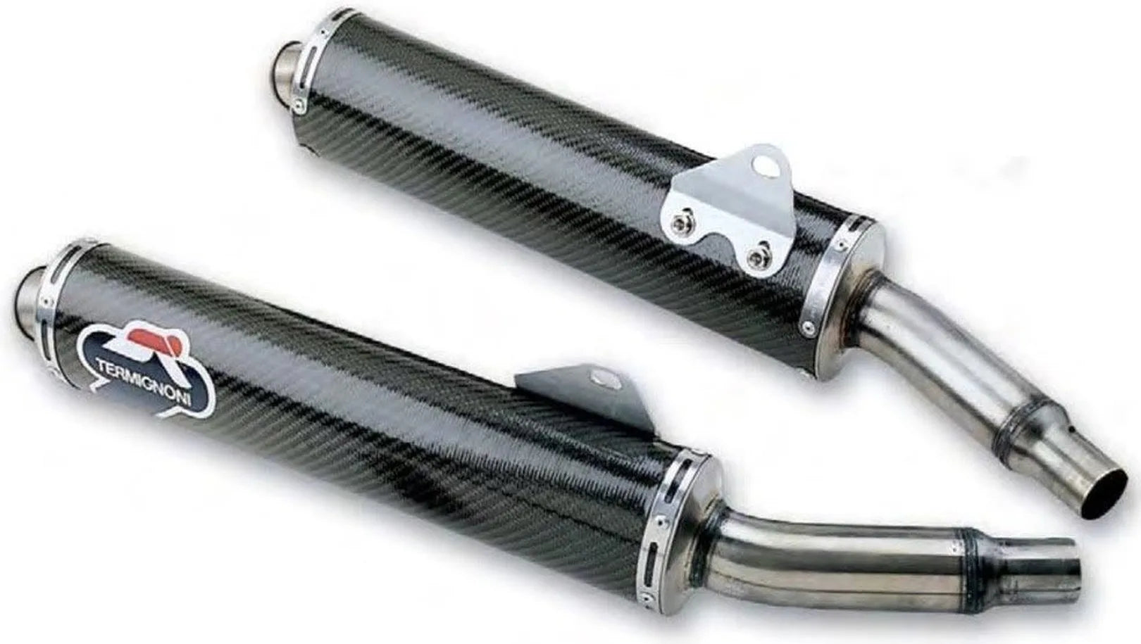Doppio Terminale Di Scarico Senza Omologazione Suono Carbonio - Termignoni Compatibile Con Ducati Monster 620
