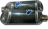 Terminale Di Scarico Senza Omologazione Suono Fetta Salame Carbonio - Termignoni Compatibile Con Ducati Panigale 848 - 1098 - 1198