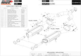 Doppio Terminale Di Scarico Con Omologazione Suono Suono Inox Nero Carbonio - Mivv Compatibile Con Aprilia Shiver 750 (2008-2016)