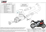 Terminale Di Scarico Non Catalizzato E Con Omologazione Suono Delta Race Inox Nero Carbonio - Mivv Compatibile Con Aprilia Rs 125 4T (2017-2020)