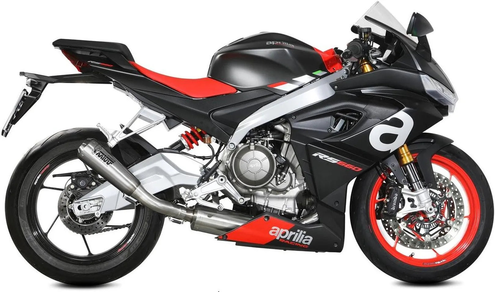 Impianto Di Scarico Completo Non Catalizzato E Con Omologazione Suono X-M1 Titanio - Mivv Compatibile Con Aprilia Rs 660 (2020-2024)