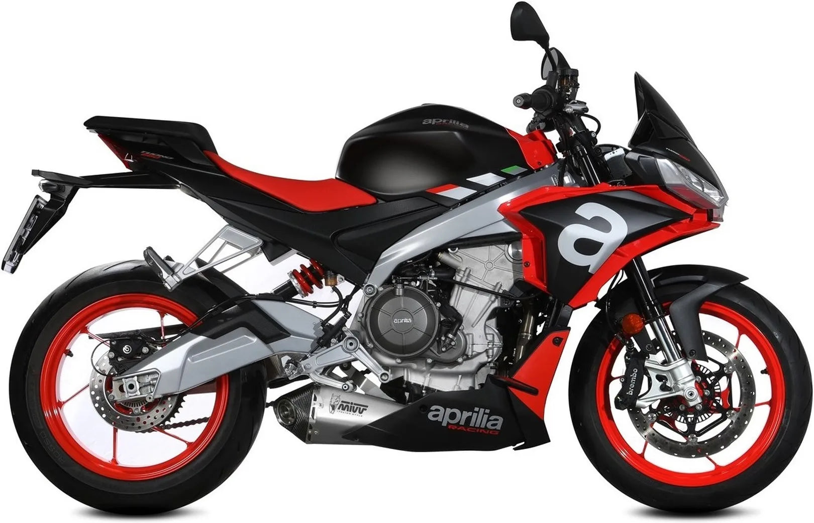 Impianto Di Scarico Completo Catalizzato E Con Omologazione Suono Delta Race Inox Carbonio - Mivv Compatibile Con Aprilia Rs 660 (2020-2024)