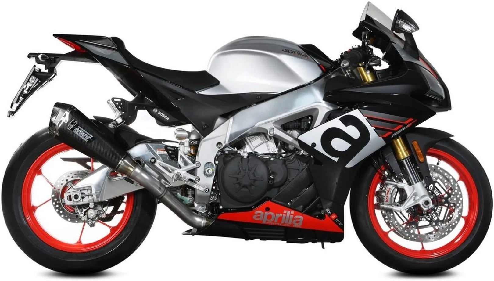 Terminale Di Scarico Catalizzato E Con Omologazione Suono Delta Race Carbonio Carbonio - Mivv Compatibile Con Aprilia Rsv4 (2017-2020)