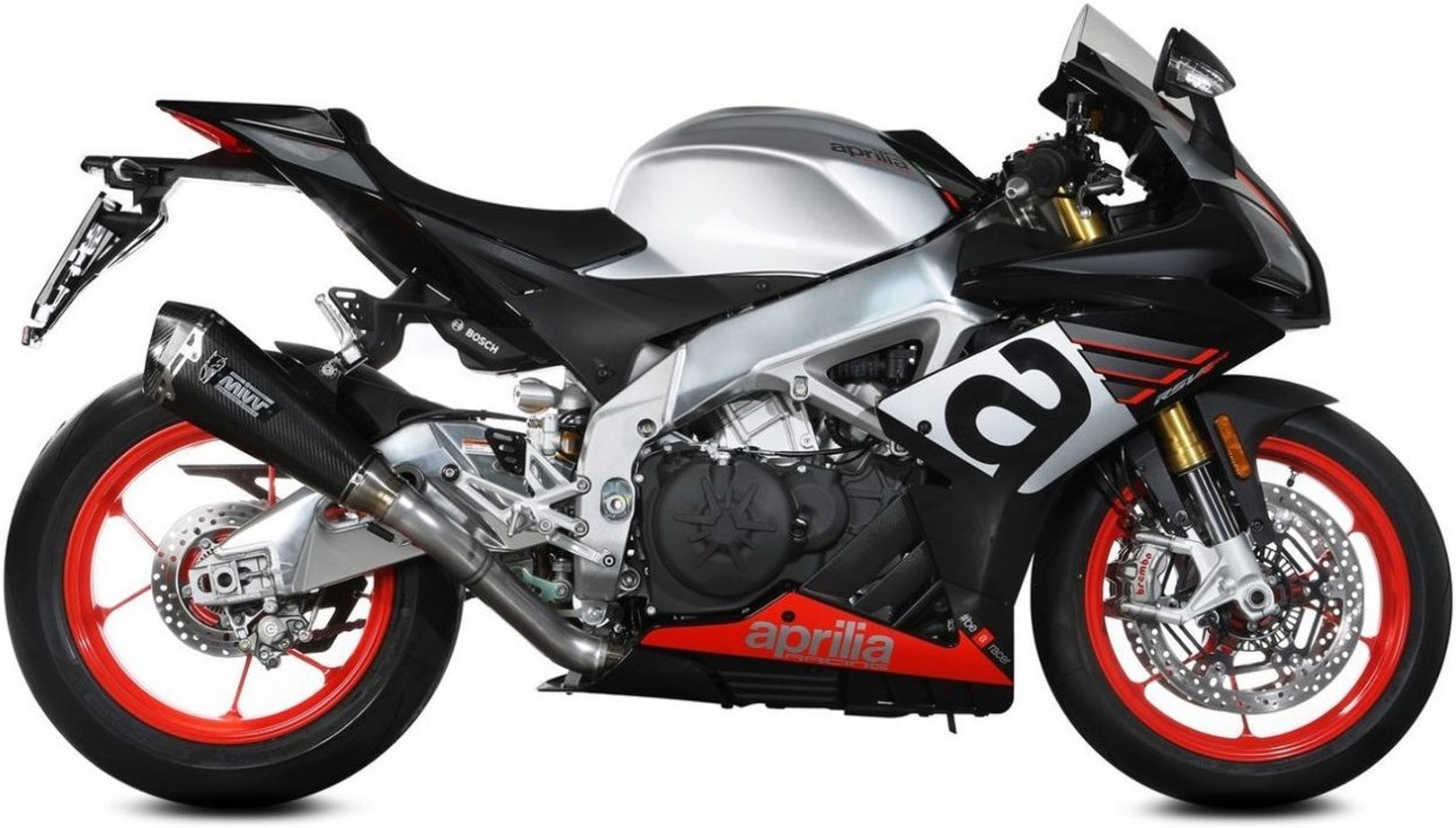 Catalytic Exhaust Tip With Sound Certification Delta Race Carbon Carbon - Mivv Compatible With Aprilia Rsv4 (2017-2020)