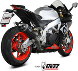 Terminale Di Scarico Non Catalizzato E Con Omologazione Suono Delta Race Carbonio Carbonio - Mivv Compatibile Con Aprilia Rsv4 (2017-2020)