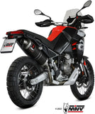 Impianto Di Scarico Completo Non Catalizzato E Con Omologazione Suono Dakar Inox Nero - Mivv Compatibile Con Aprilia Tuareg 660 (2022-2024)