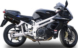 Doppio Terminale Di Scarico Con Omologazione Suono Furore Alluminio Nero - Gpr Compatibile Con Aprilia Sl 1000 Falco (2000-2004)