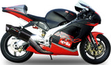 Terminale Di Scarico Con Omologazione Suono Furore Alluminio Nero - Gpr Compatibile Con Aprilia Rsv 1000 - Sp (1998-2003)