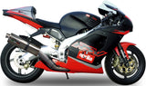Terminale Di Scarico Con Omologazione Suono Trioval Acciaio - Gpr Compatibile Con Aprilia Rsv 1000 - Sp (1998-2003)