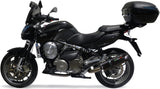 Terminale Di Scarico Con Omologazione Suono Furore Alluminio Nero - Gpr Compatibile Con Aprilia Mana 850 Gt (2007-2016)