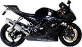 Terminale Di Scarico Con Omologazione Suono Albus Ceramic Alluminio Bianco - Gpr Compatibile Con Suzuki Gsx-R 1000 K5 (2005-2006)