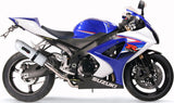 Dual Exhaust System With Sound Certification Albus Ceramic White Aluminium - Gpr Compatible With Suzuki Gsx-R 1000 K7 (2007-2008)