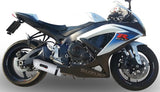Terminale Di Scarico Con Omologazione Suono Albus Ceramic Alluminio Bianco - Gpr Compatibile Con Suzuki Gsx-R 600 K6 (2006-2007)