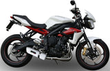 Terminale Di Scarico Con Omologazione Suono Albus Ceramic Alluminio Bianco - Gpr Compatibile Con Triumph Street Triple 675 (2013-2016)