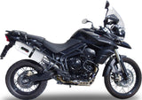 Exhaust Tip With Noise Certification Albus Ceramic White Aluminium - Gpr Compatible With Triumph Tiger 800 - Xr - Xc - Xrx - Xcx - Xrt - Xca (2011-2016)