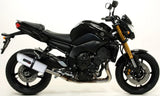Terminale Di Scarico Con Omologazione Suono Albus Ceramic Alluminio Bianco - Gpr Compatibile Con Yamaha Fz-8 (2010-2016)