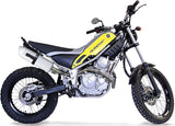 Impianto Di Scarico Completo Non Catalizzato E Con Omologazione Suono Albus Ceramic Alluminio Bianco - Gpr Compatibile Con Yamaha Tricker 250 (2005-2008)