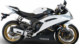 Terminale Di Scarico Con Omologazione Suono Albus Ceramic Alluminio Bianco - Gpr Compatibile Con Yamaha Yzf-R6 (2006-2020)
