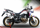 Terminale Di Scarico Con Omologazione Suono Albus Ceramic Alluminio Bianco - Gpr Compatibile Con Honda Crf 1000 L Africa Twin (2015-2017)