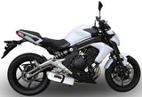 Terminale Di Scarico Con Omologazione Suono Albus Ceramic Alluminio Bianco - Gpr Compatibile Con Kawasaki Er-6 N (2005-2011)