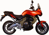 Terminale Di Scarico Con Omologazione Suono Albus Ceramic Alluminio Bianco - Gpr Compatibile Con Kawasaki Versys 650 (2006-2014)