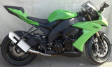 Terminale Di Scarico Con Omologazione Suono Albus Ceramic Alluminio Bianco - Gpr Compatibile Con Kawasaki Zx-10R (2008-2009)