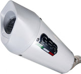 Catalytic Exhaust Tip With Sound Certification Albus Evo4 White Aluminium - Gpr Compatible With Ducati Scrambler 800 (2021-2024)