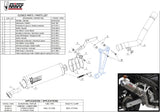 Terminale Di Scarico Con Omologazione Suono Oval Inox - Mivv Compatibile Con Suzuki Gsf 600 Bandit (2000-2004)