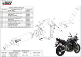 Terminale Di Scarico Con Omologazione Suono Oval Inox - Mivv Compatibile Con Suzuki Gsf 650 Bandit (2005-2006)