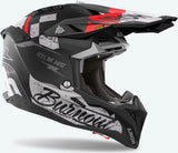 Casco Off-Road Per Moto Airoh Aviator 3 - Av3B17 Hpc Carbon Matto Burnout Taglia S