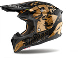 Casco Off-Road Per Moto Airoh Aviator 3 - Av3Ltc17 Hpc Carbon Chrome Gloss Legend Taglia S