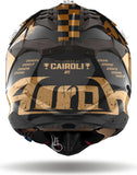 Casco Off-Road Per Moto Airoh Aviator 3 - Av3Ltc17 Hpc Carbon Chrome Gloss Legend Taglia Xl