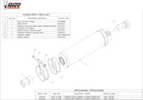 Terminale Di Scarico Con Omologazione Suono Oval Carbonio Carbonio - Mivv Compatibile Con Bmw R 1150 (2000-2006)