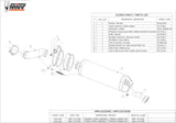 Terminale Di Scarico Con Omologazione Suono Oval Titanio Carbonio - Mivv Compatibile Con Bmw R 1200 Gs Adventure (2010-2012)