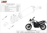 Terminale Di Scarico Con Omologazione Suono Oval Carbonio Carbonio - Mivv Compatibile Con Bmw F 700 Gs (2012-2017)