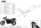 Terminale Di Scarico Con Omologazione Suono Speed Edge Inox Nero Carbonio - Mivv Compatibile Con Bmw F 700 Gs (2012-2017)