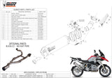 Terminale Di Scarico Con Omologazione Suono Oval Titanio Carbonio - Mivv Compatibile Con Bmw R 1200 Gs Adventure (2013-2018)