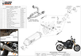 Terminale Di Scarico Con Omologazione Suono Speed Edge Inox Carbonio - Mivv Compatibile Con Bmw R 1200 Rs (2015-2018)