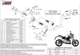 Impianto Di Scarico Completo Non Catalizzato E Con Omologazione Suono Gppro Inox Nero - Mivv Compatibile Con Bmw G 310 R (2018-2024)
